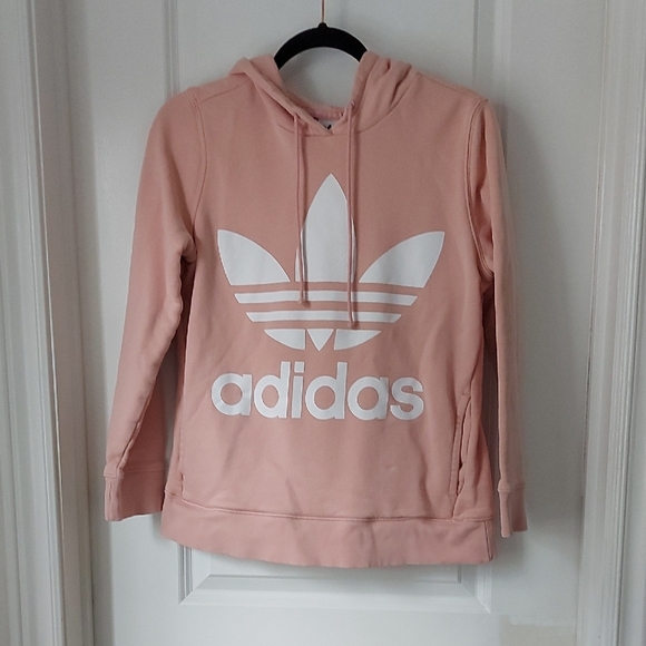 adidas Tops - Adidas Blush Hoodie with White Logo